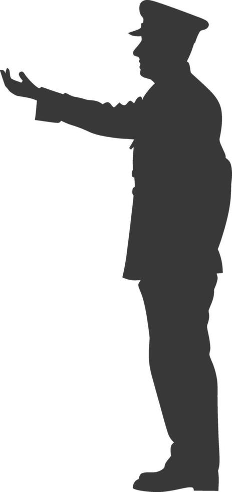silhouette bellboy hotel in action full body black color only vector