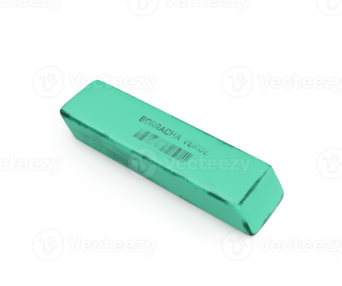 vecchio scuola verde gomma, rettangolare modello con nero macchie png