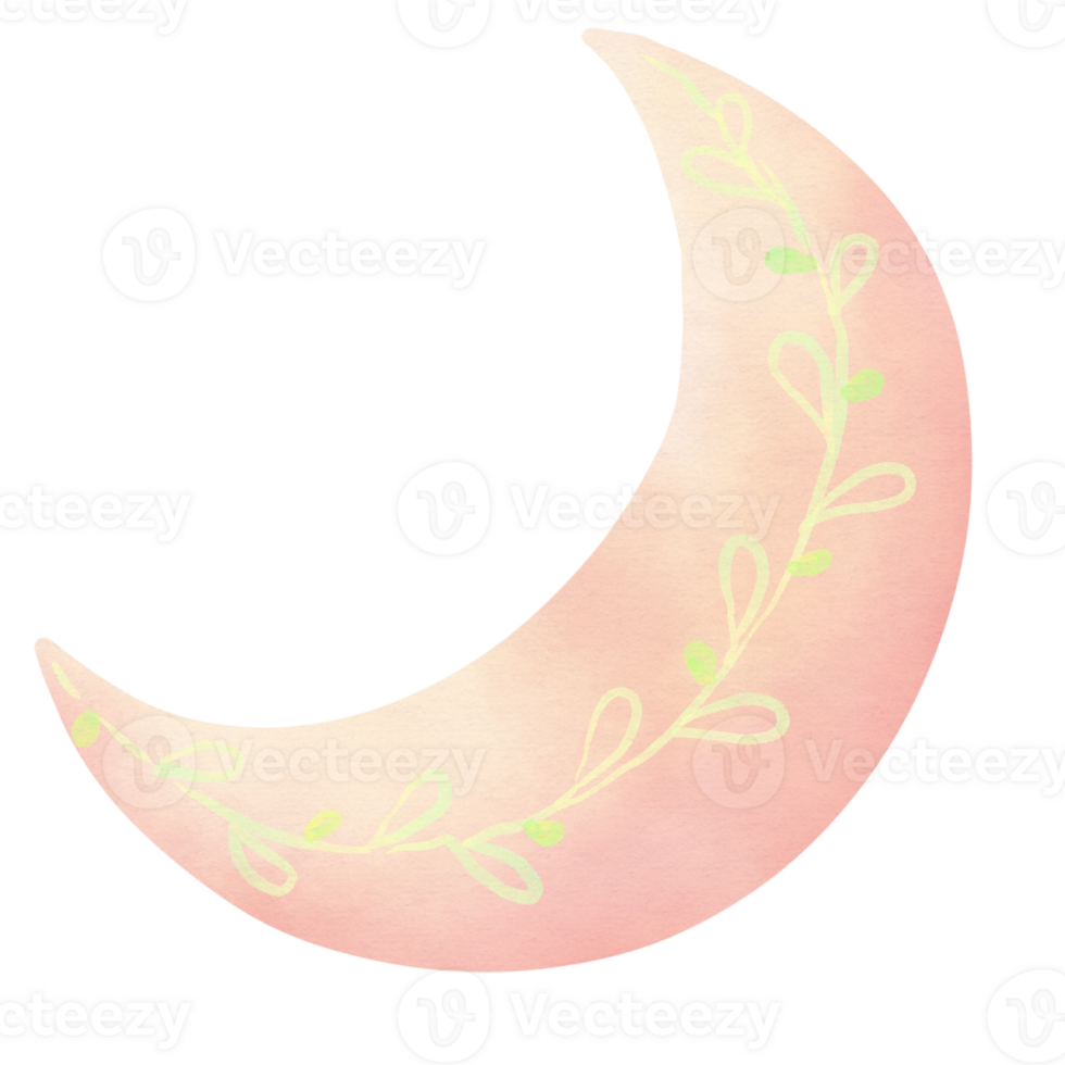 moon in ther watercolor png