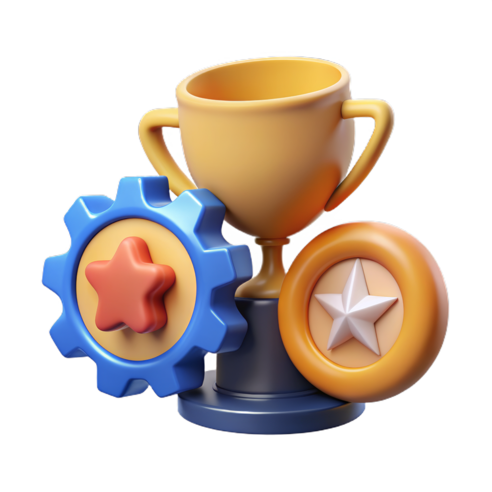 Awards icon set. cup prize award golden trophy, stars and goblets. UI Achievement Badges. png