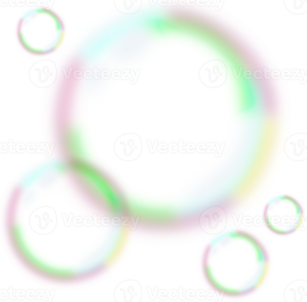 Transparent soap bubbles png