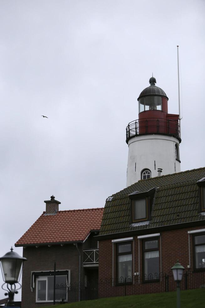faro, urk, ex isla en el Zuiderzee, Países Bajos foto