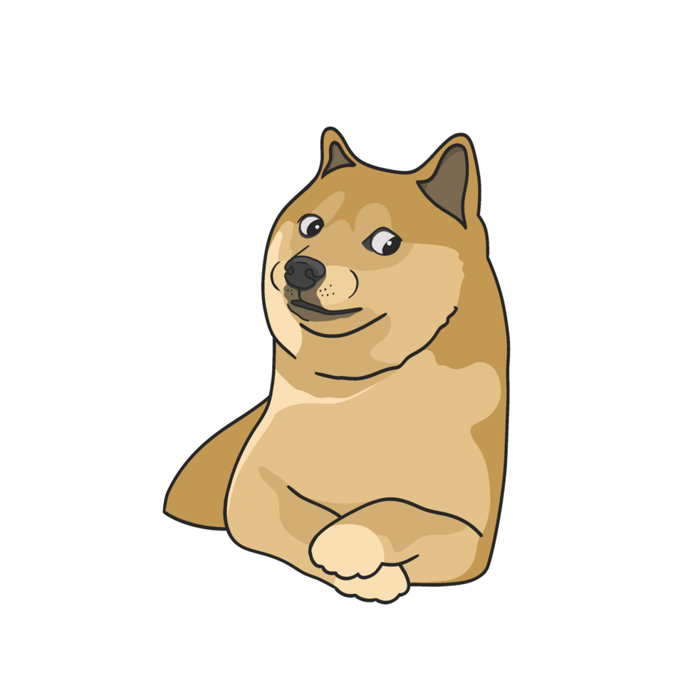 Shiba Inu Doge Meme Transparent Background Illustration png