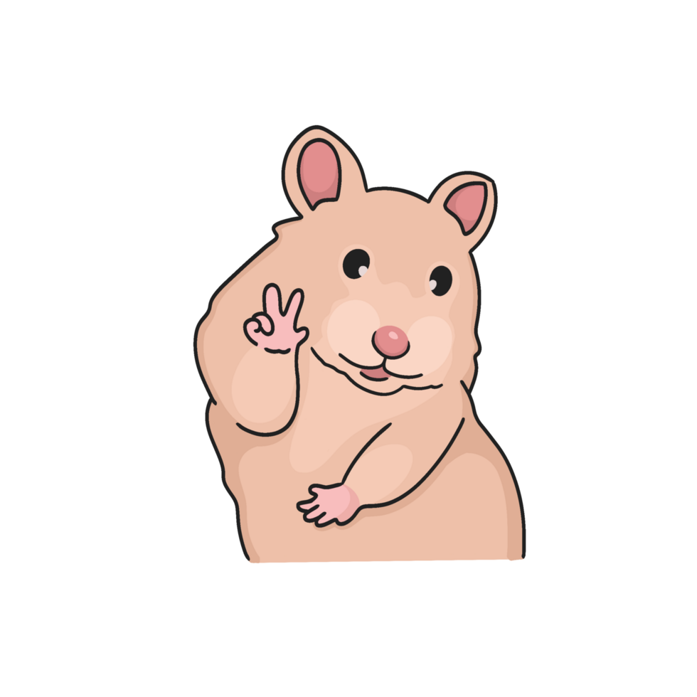 Cute Hamster Meme Transparent Background Illustration png