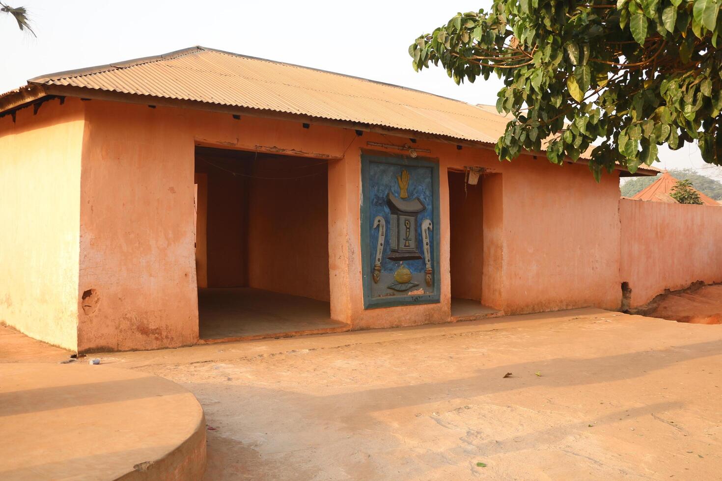 voodoo temple in allada, benin photo