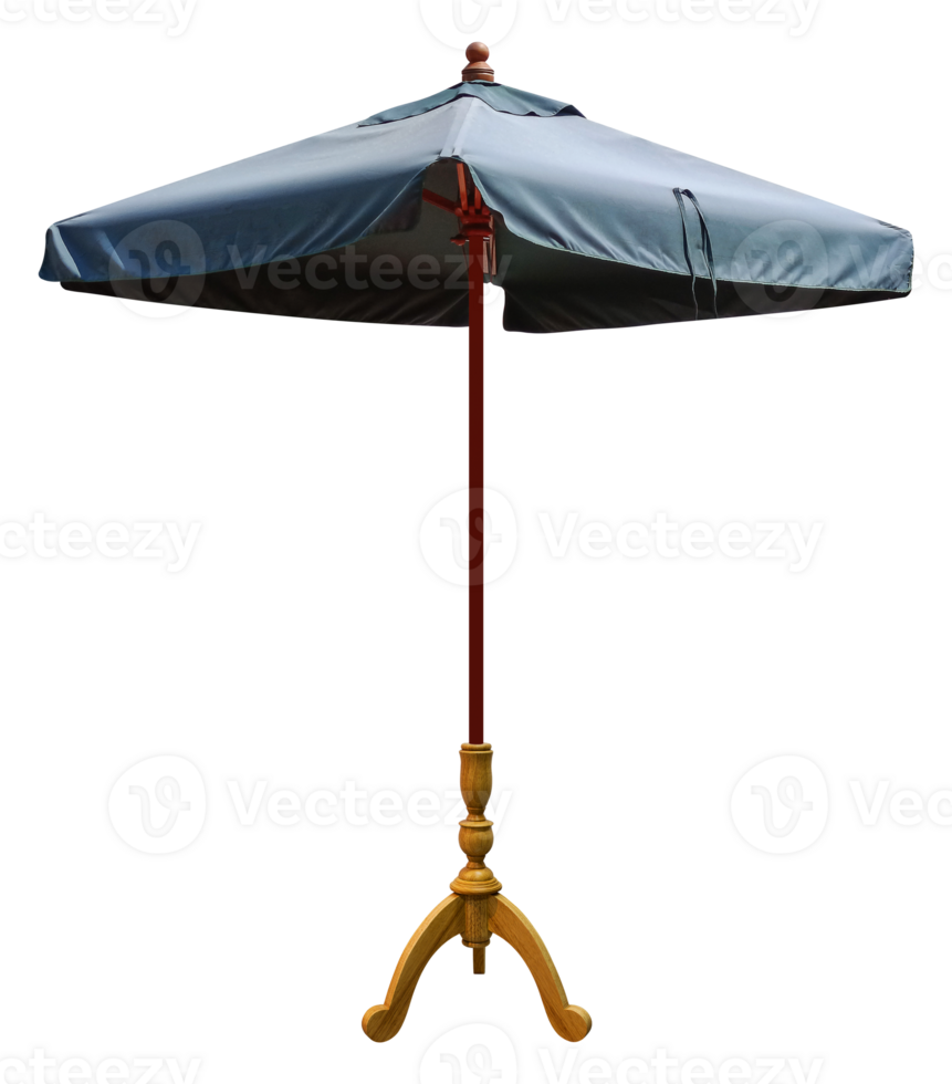 Green beach umbrella with tripod png