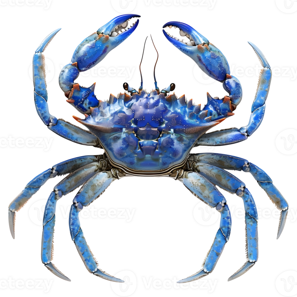 Blue Crab on Transparent Background png