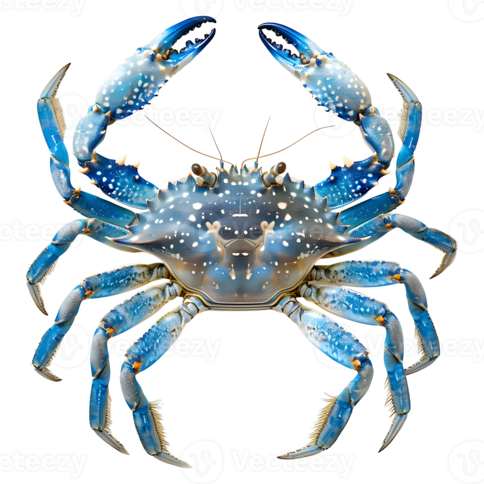 Blue Crab on Transparent Background png