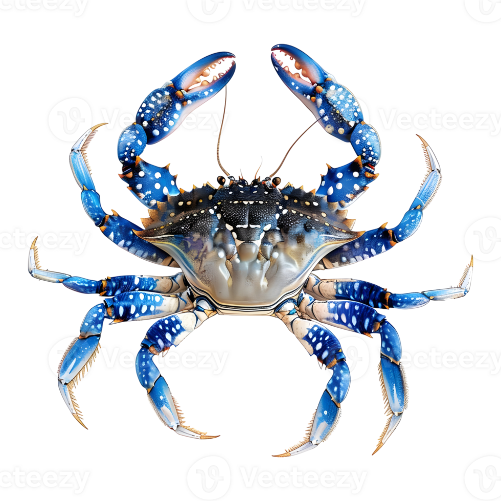 Blue Crab on Transparent Background png