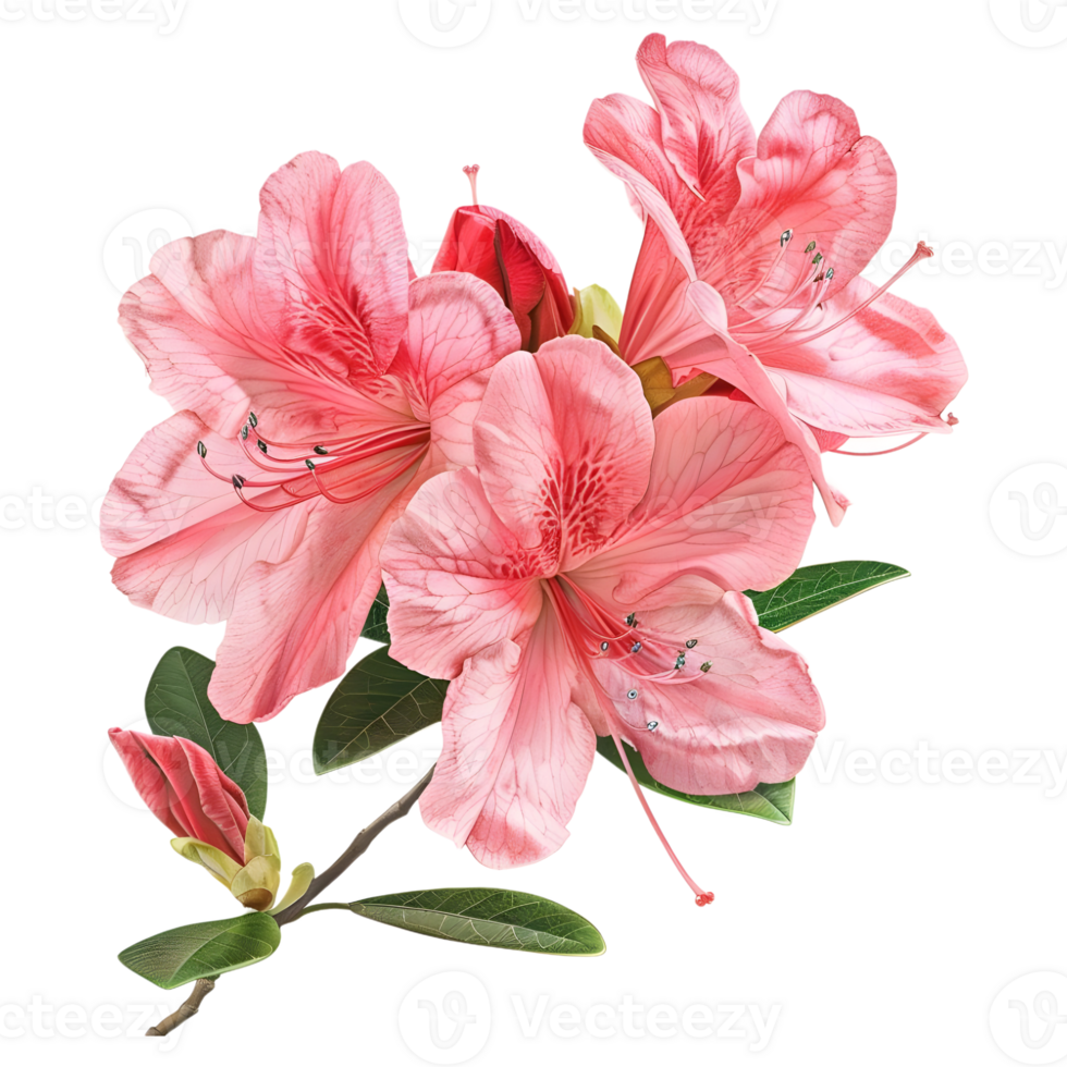 Azalea Flower on Transparent Background png