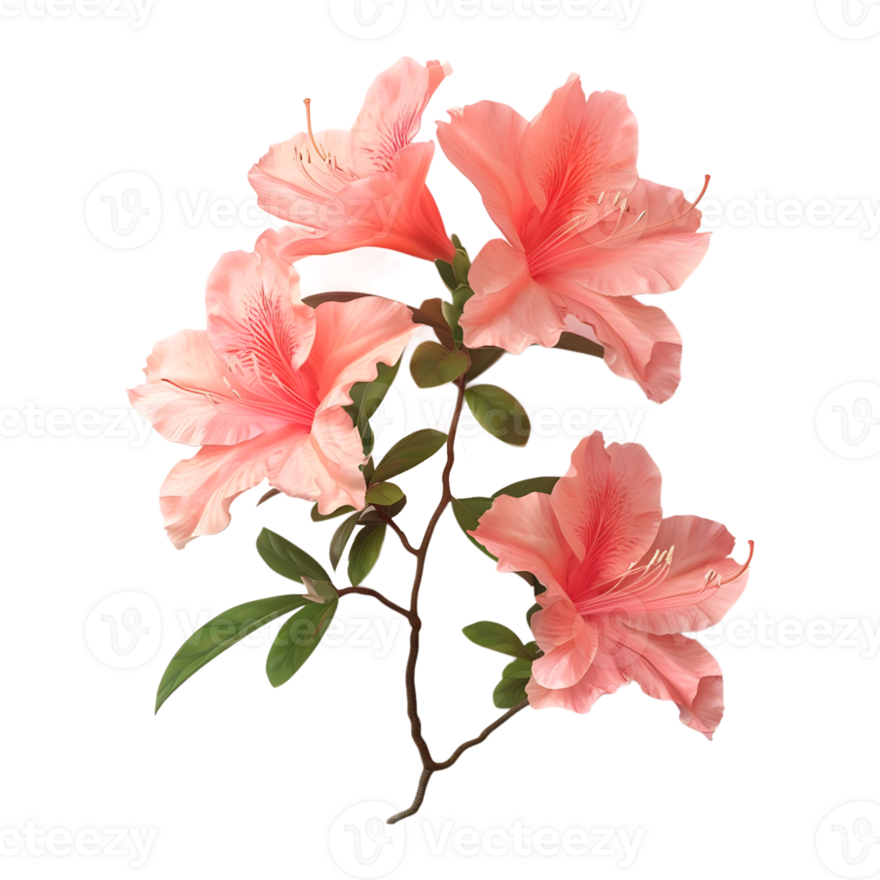 Azalea Flower on Transparent Background png