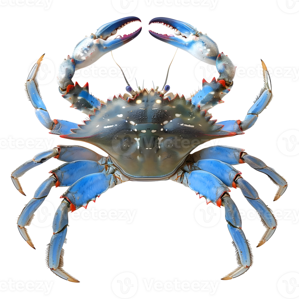Blue Crab on Transparent Background png