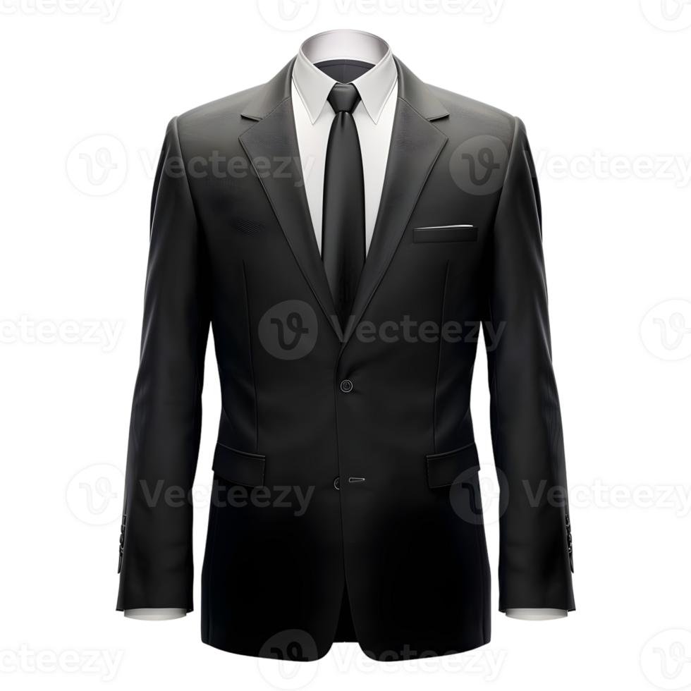 Office Pent Coat Suit on Transparent Background png