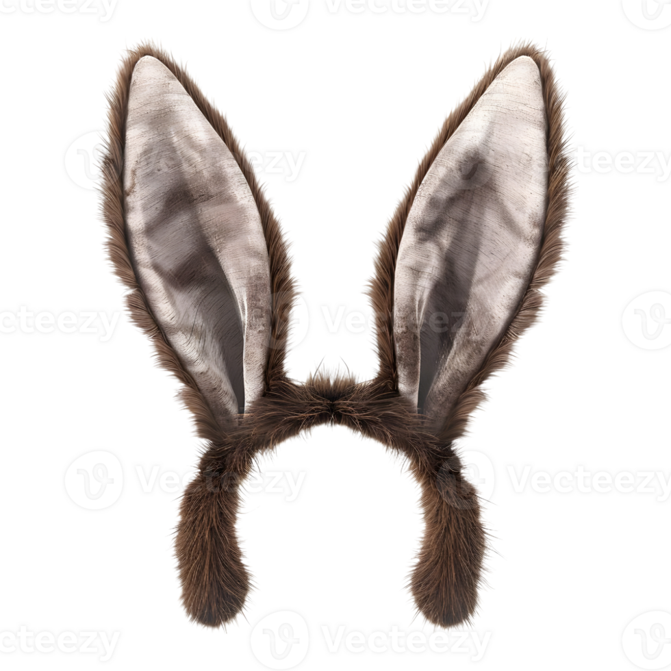 Bunny Hairs Easter on Transparent Background png