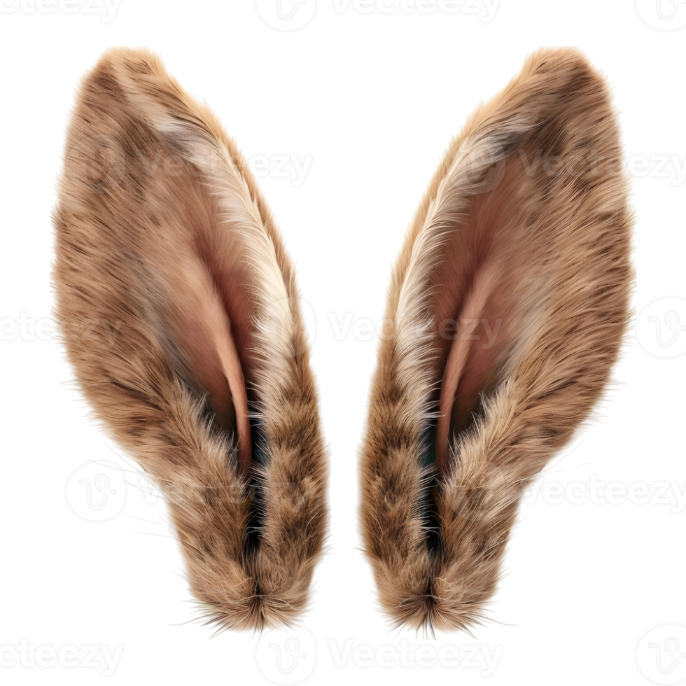Bunny Hairs Easter on Transparent Background png