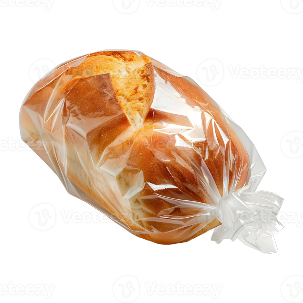 Bread in a Plastic Bag on Transparent Background png