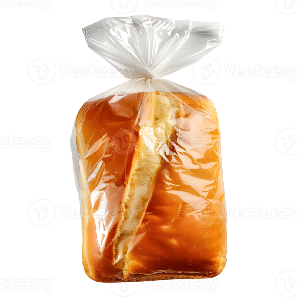 Bread in a Plastic Bag on Transparent Background png