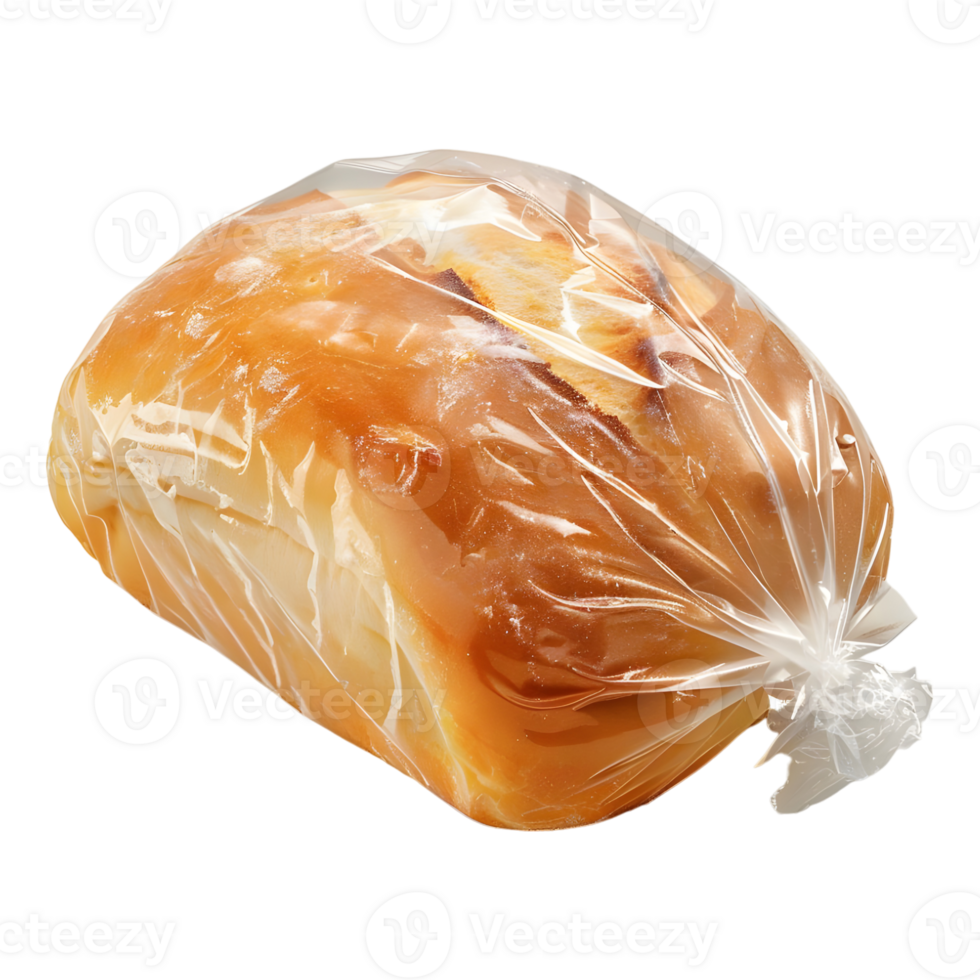 Bread in a Plastic Bag on Transparent Background png