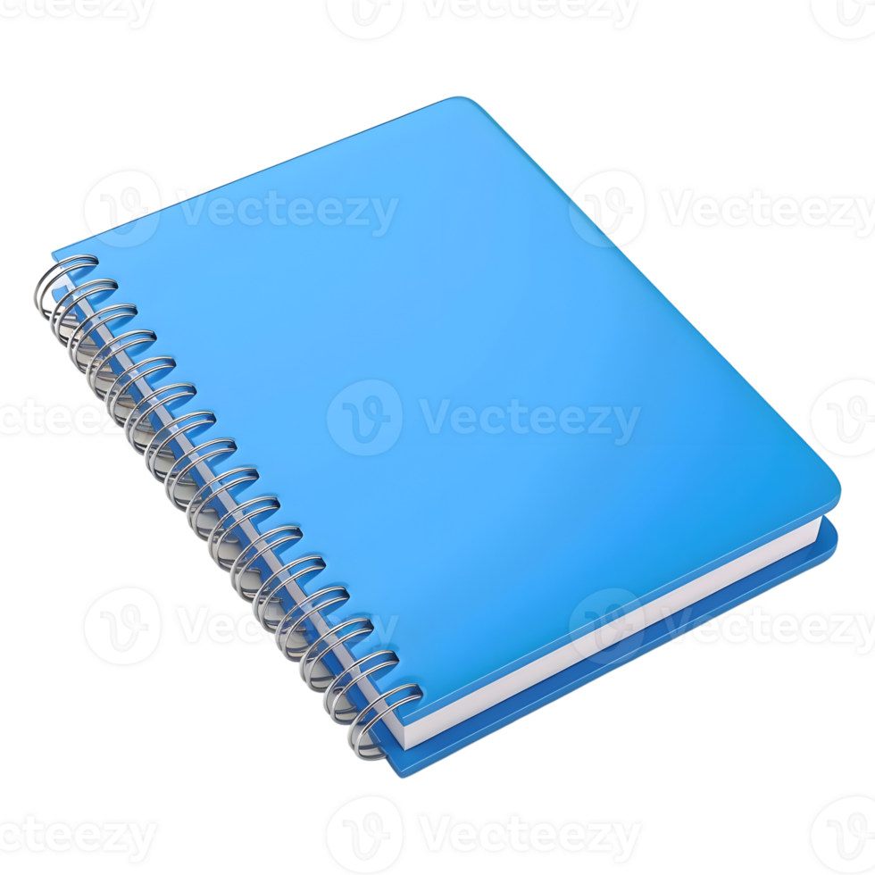 Blue Notebook on Transparent Background png