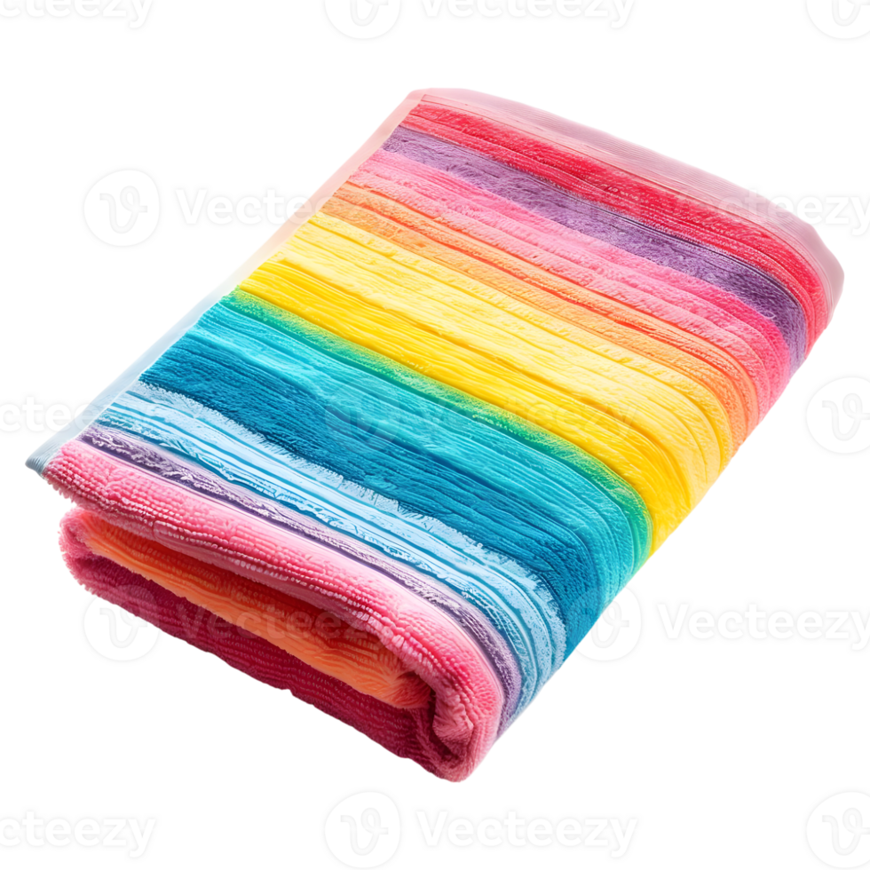 Colorful Beach Towel on Transparent Background png