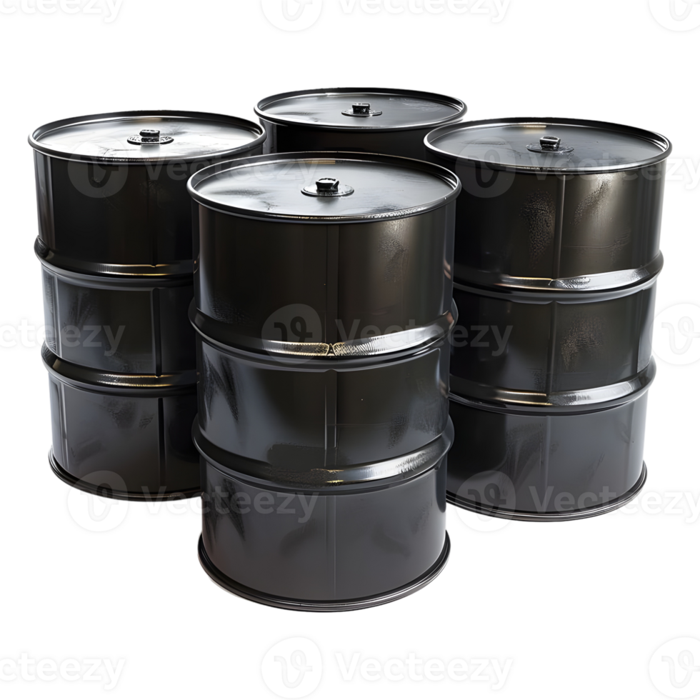 Black Oil Container on Transparent Background png