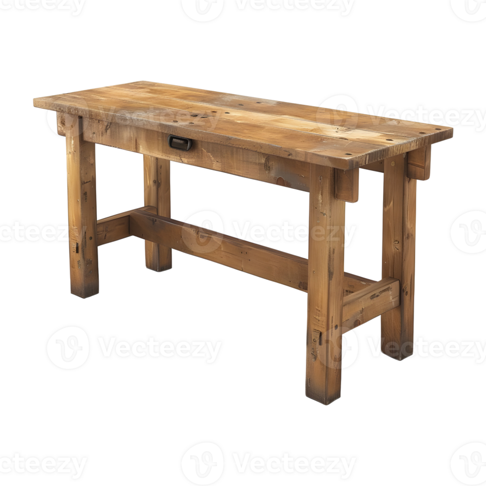 Wooden Table on Transparent Background png
