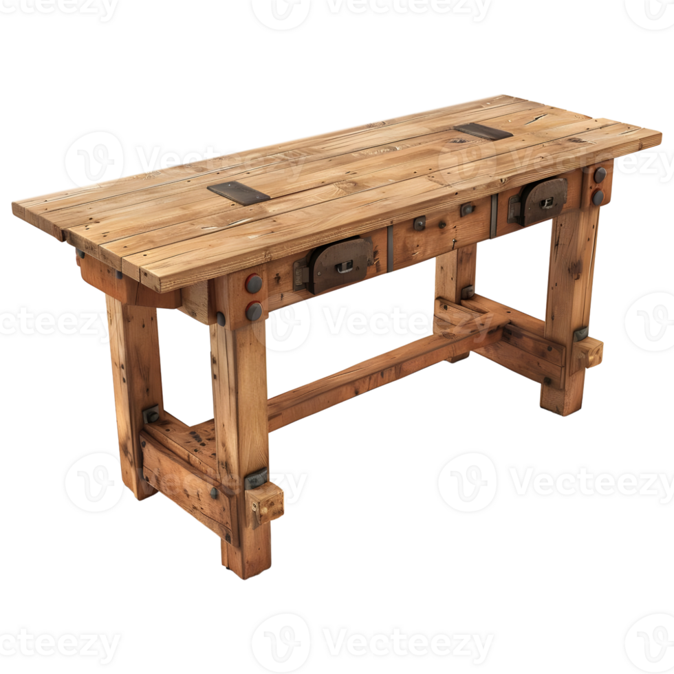 Wooden Table on Transparent Background png