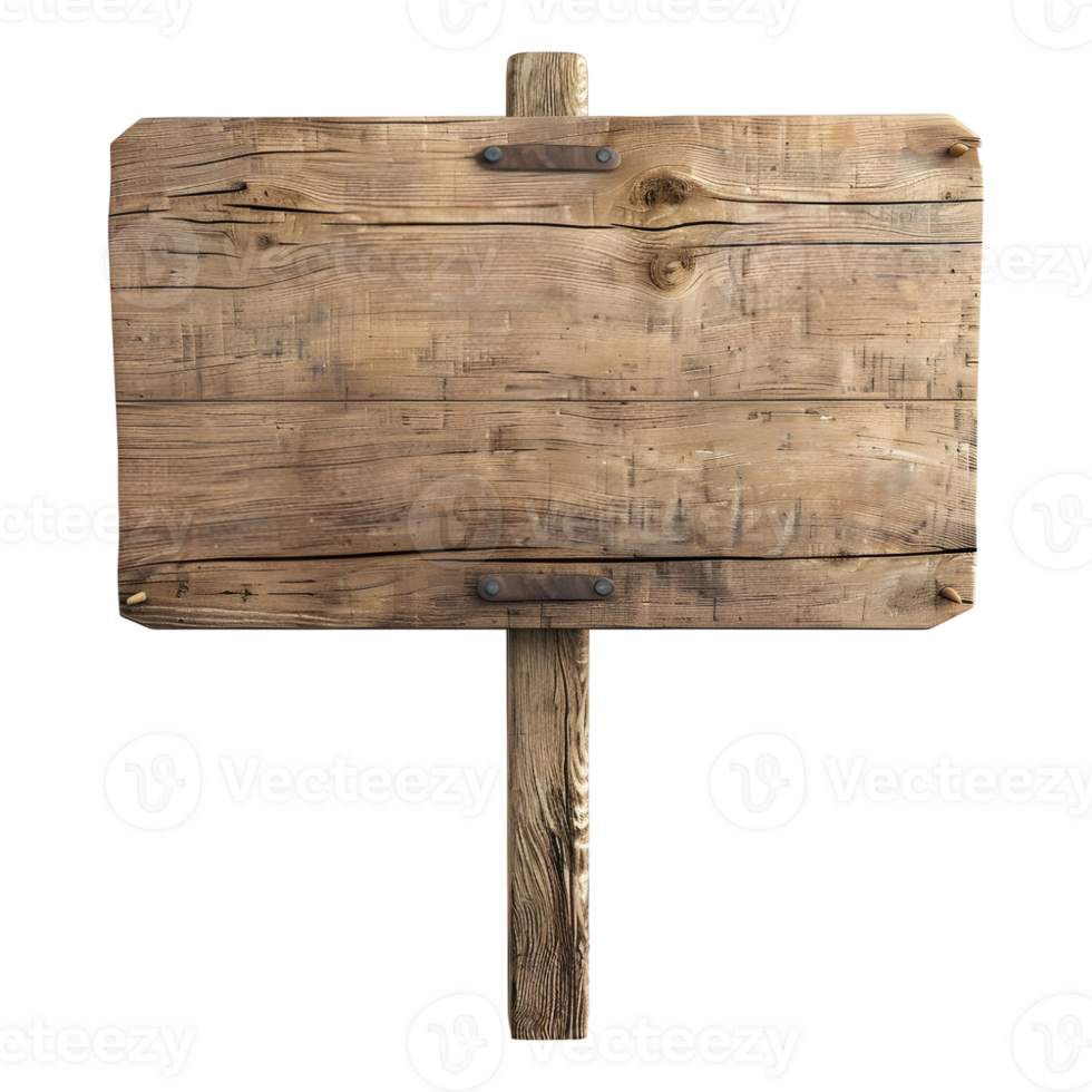 Street Wooden Sign Board on Transparent Background png