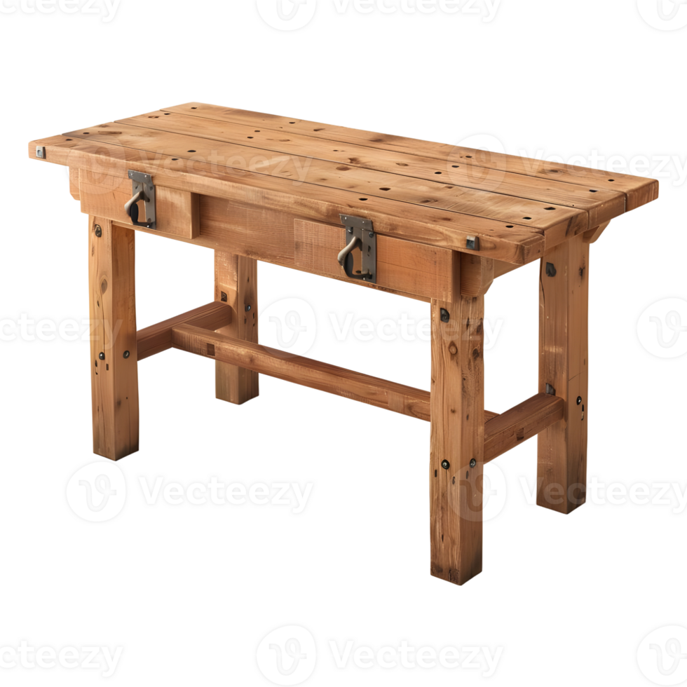 Wooden Table on Transparent Background png