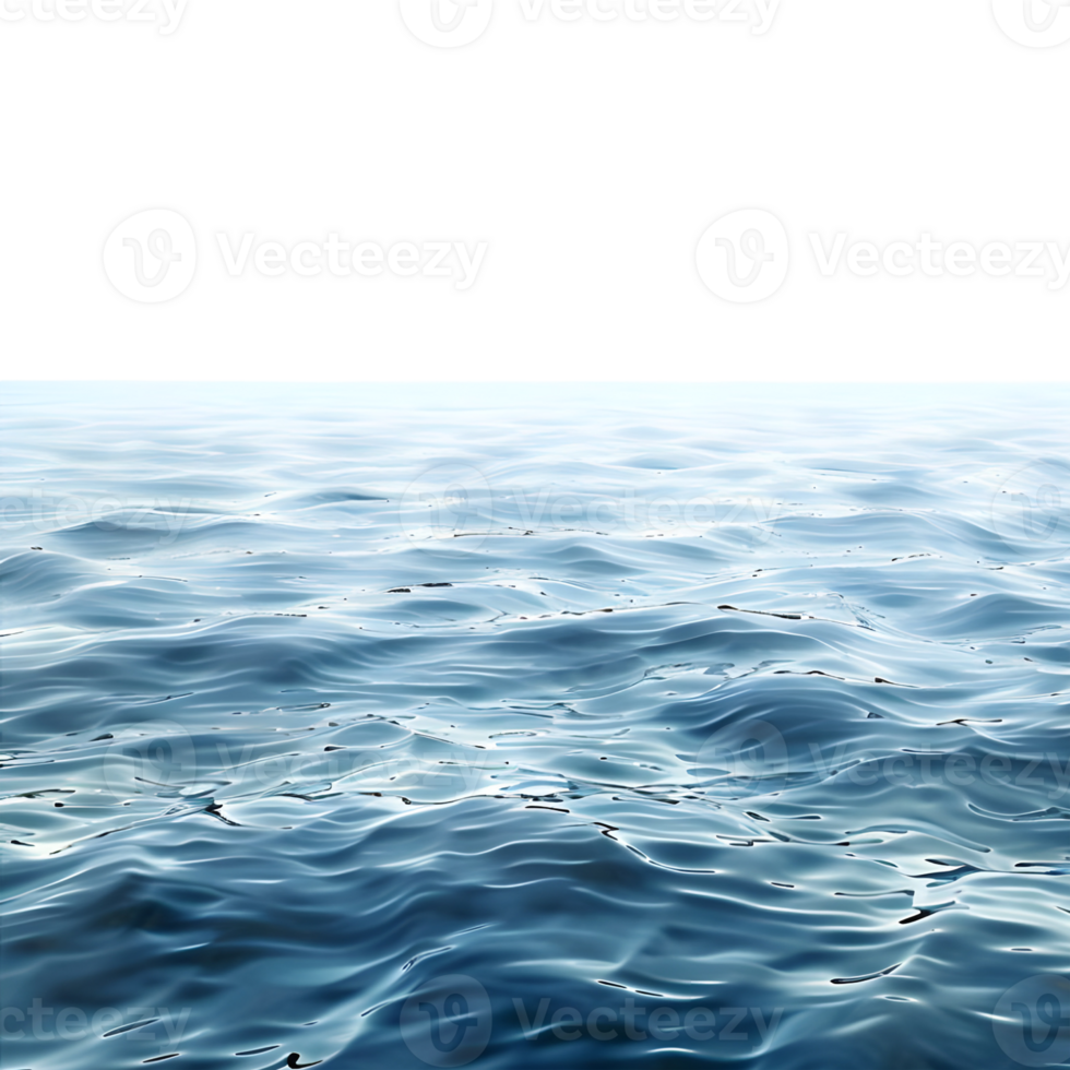 Waving Water in Ocean on Transparent Background png