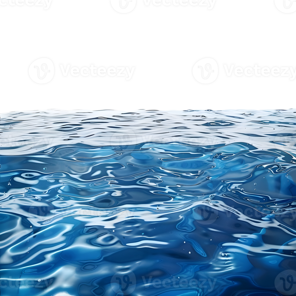Waving Water in Ocean on Transparent Background png