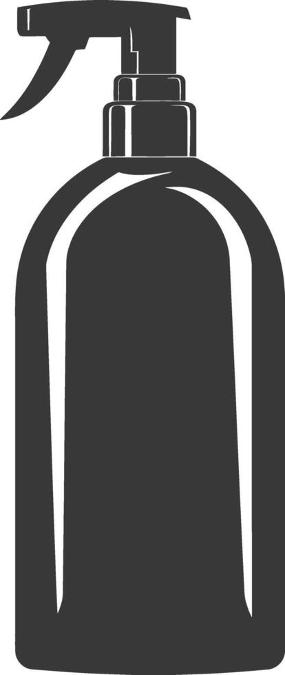 silhouette hand sanitizer bottle black color only vector