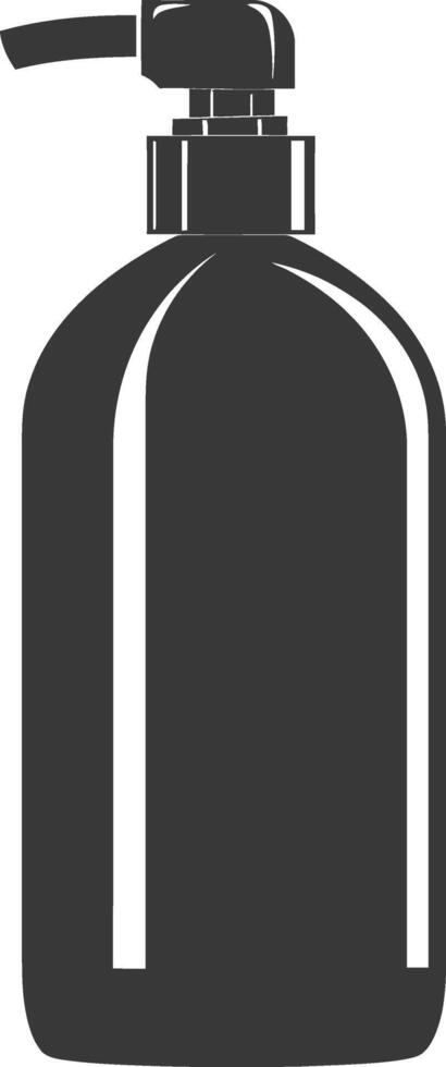 silhouette hand sanitizer bottle black color only vector