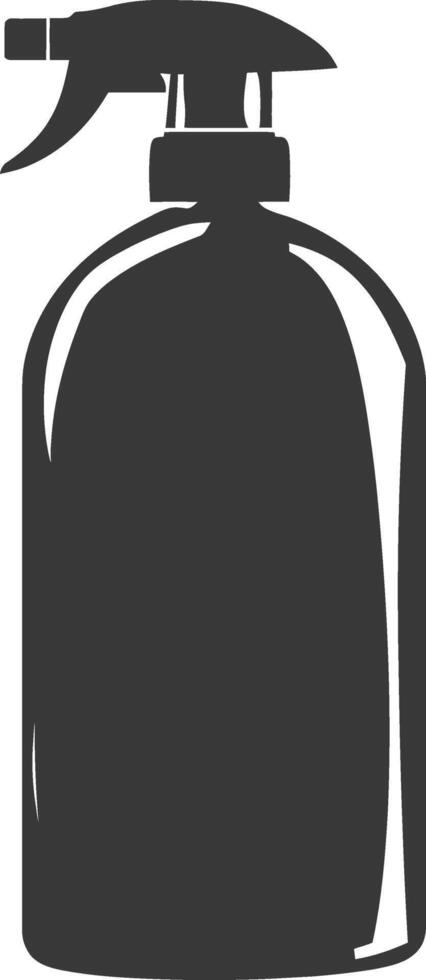 silhouette hand sanitizer bottle black color only vector