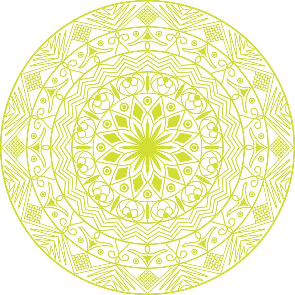 a circular design with a green pattern vector
