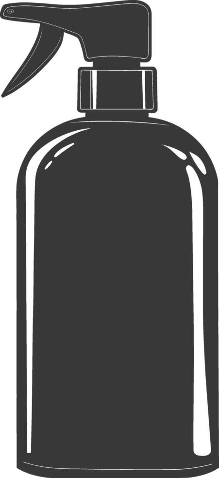 silhouette hand sanitizer bottle black color only vector