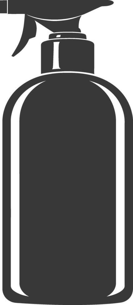 silhouette hand sanitizer bottle black color only vector