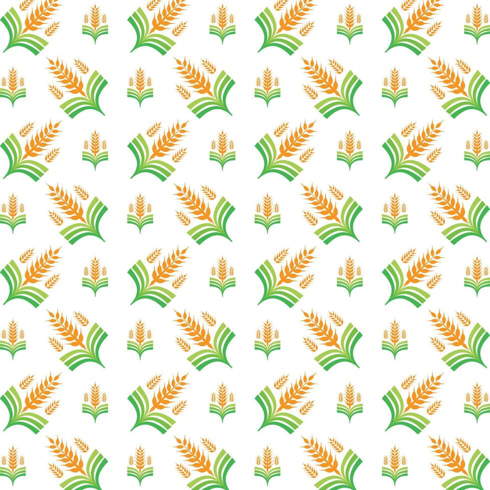 Agriculture farm favorable trendy multicolor repeating pattern illustration background design vector