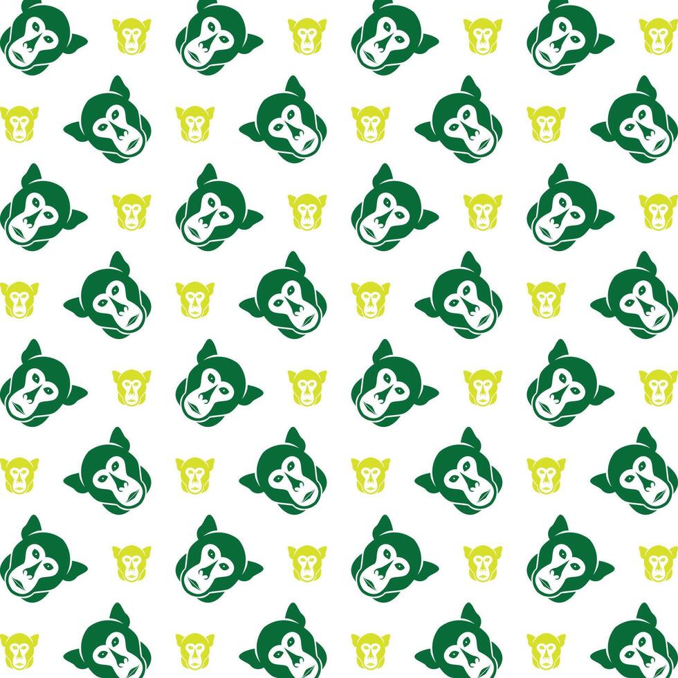 Moneky favorable trendy multicolor repeating pattern illustration background design vector