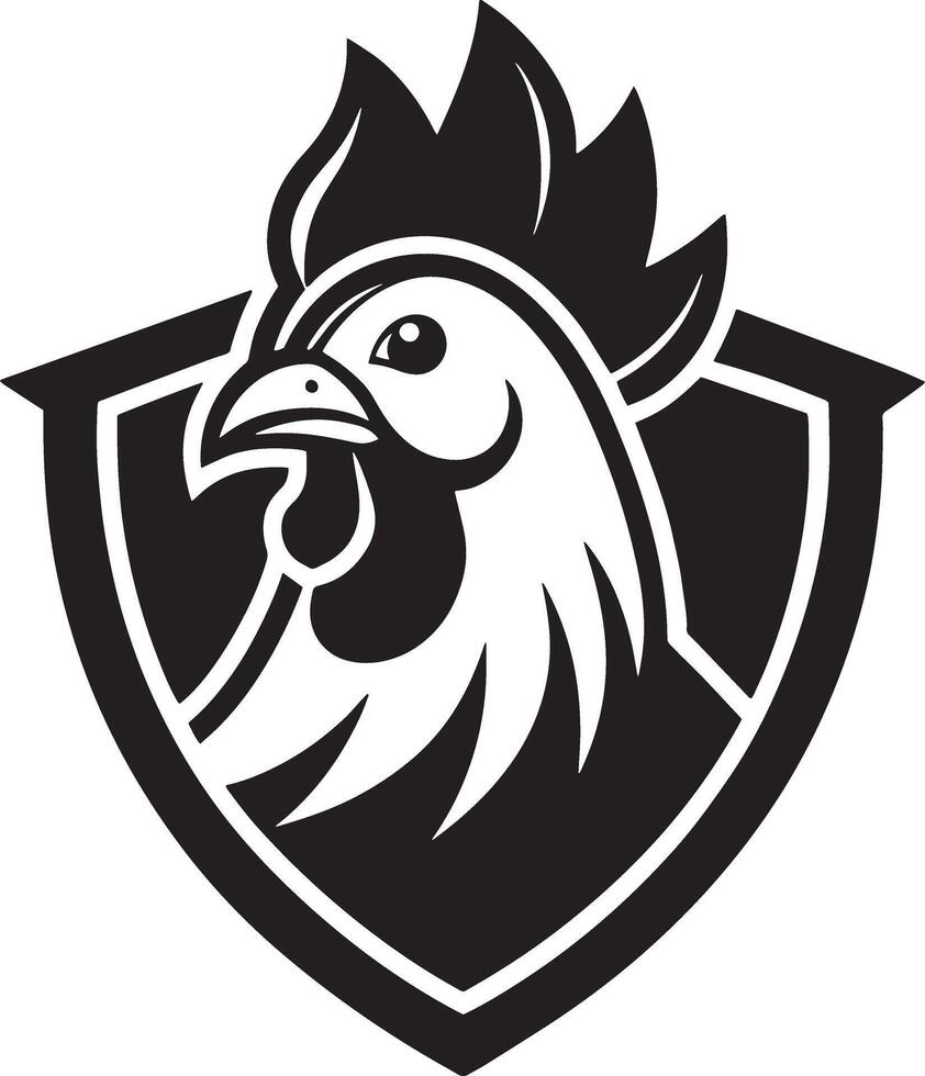 rooster logo and icon isolated on white background vector