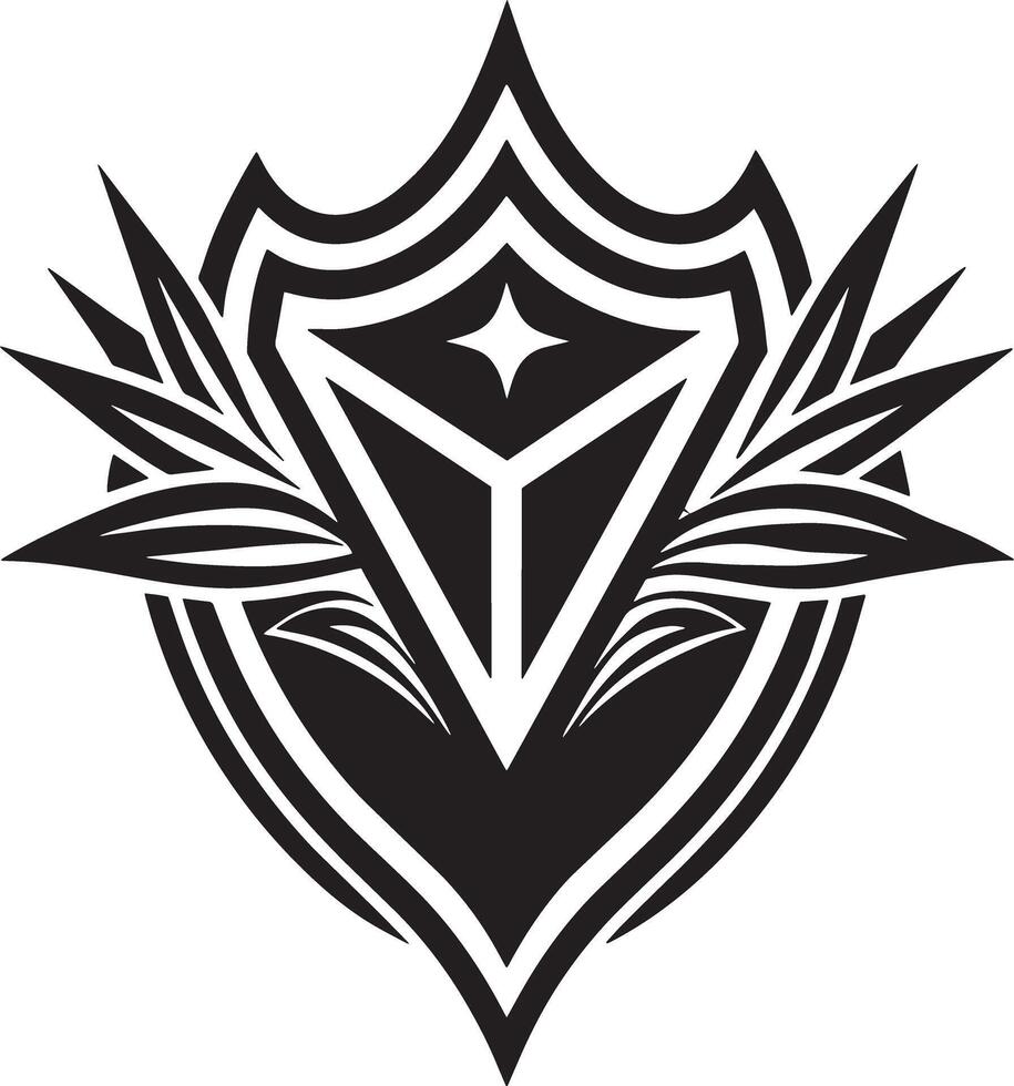 abstract icon and logo design black and white illustration vector