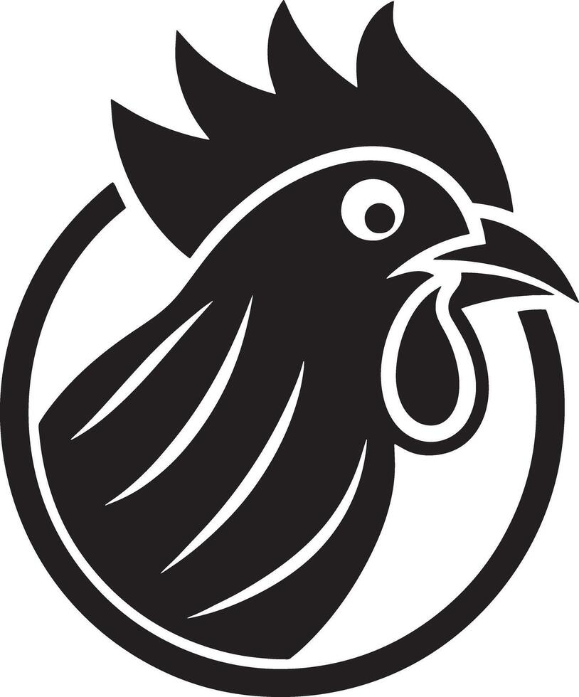 illustration of a chicken logo illustration isolated on white background vector