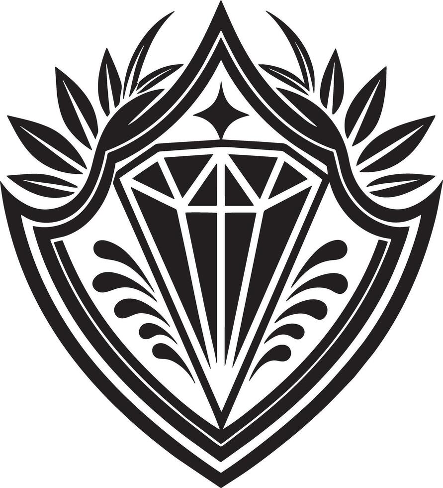 luxary logo design illustration black and white vector