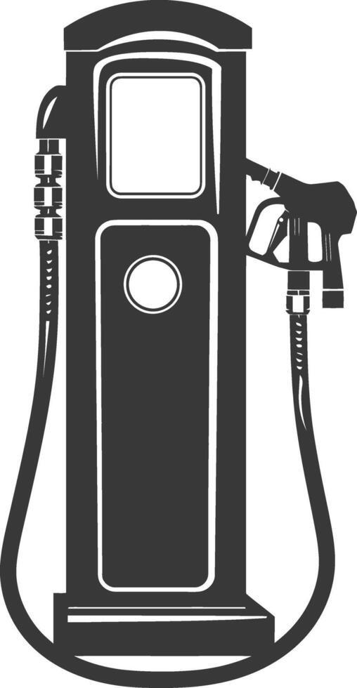 silhouette gas pump black color only vector