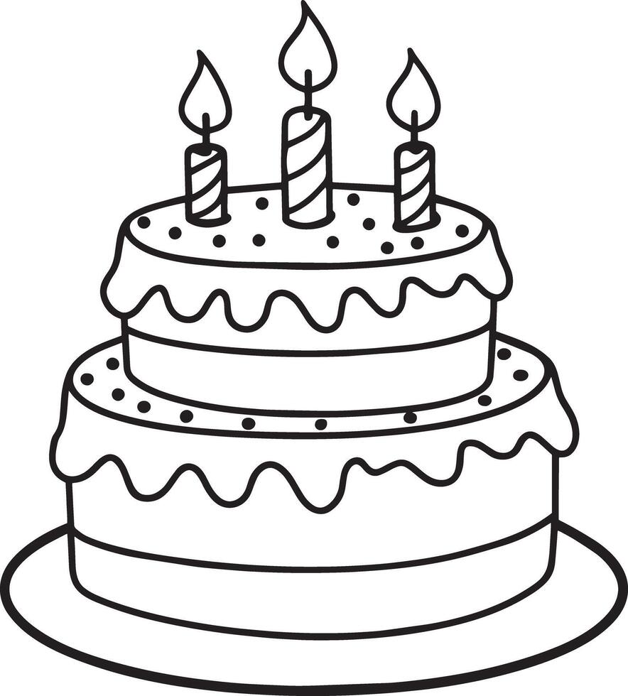 birthday cake illustration isolated on white background vector