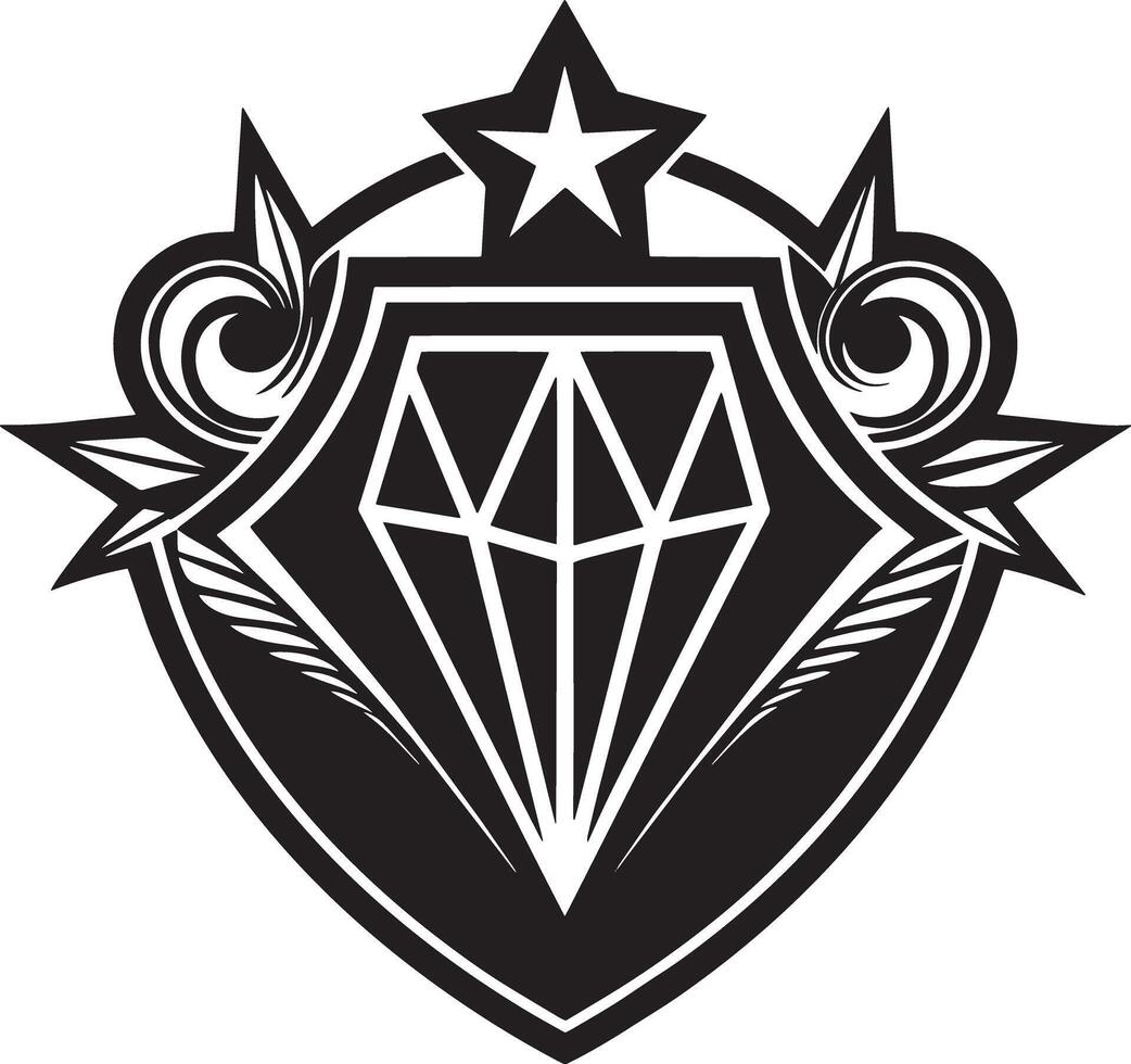 luxary logo design illustration black and white vector