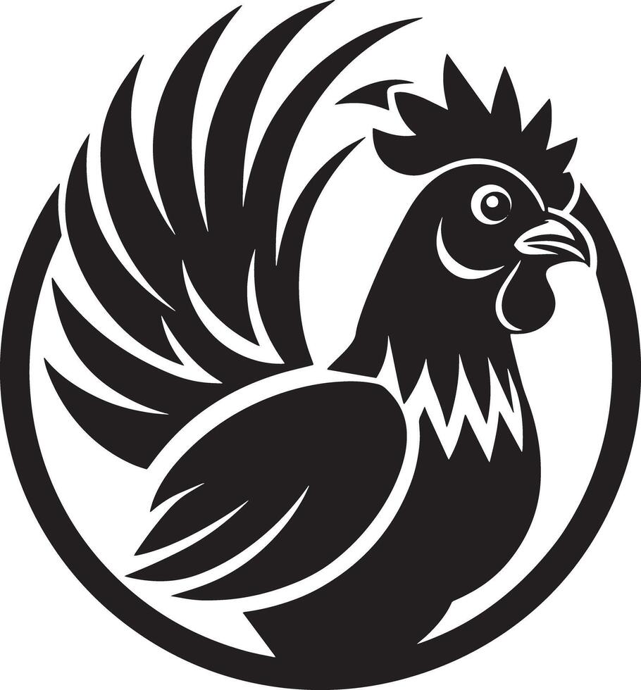 rooster logo design illustration isolated on white background vector