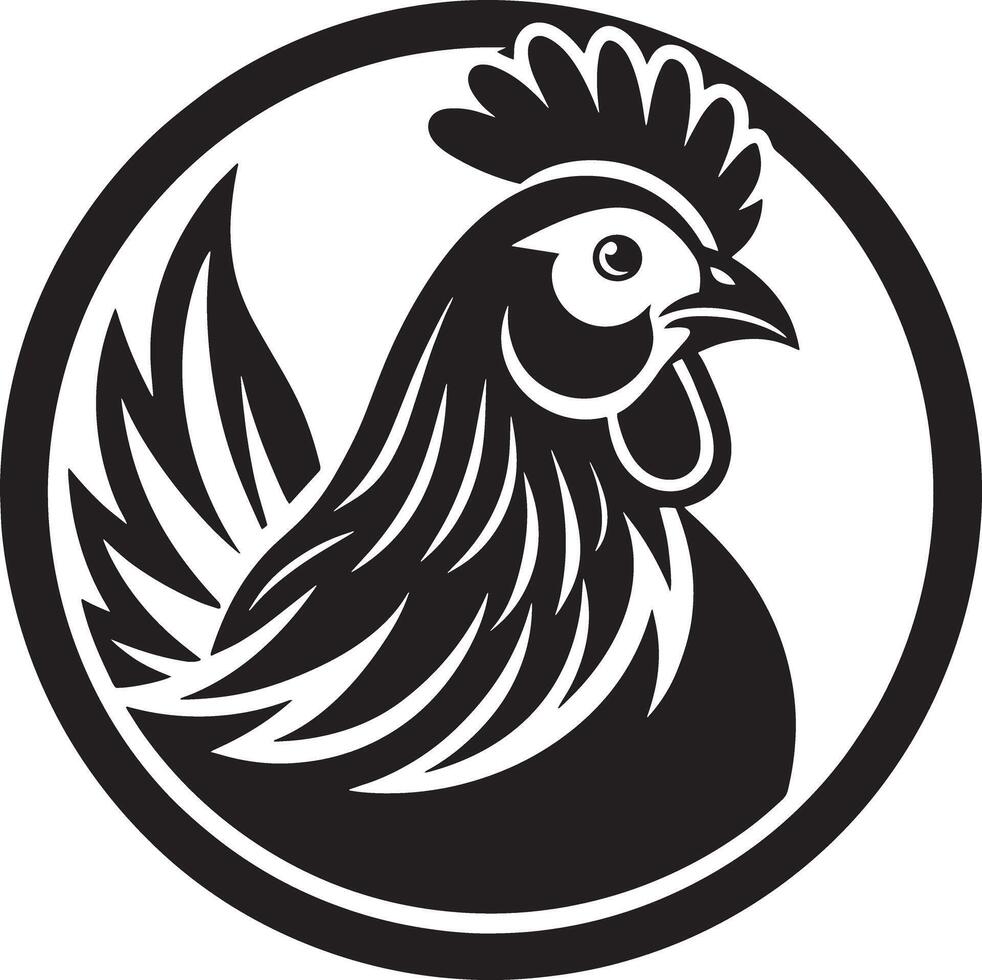 rooster logo and icon isolated on white background vector