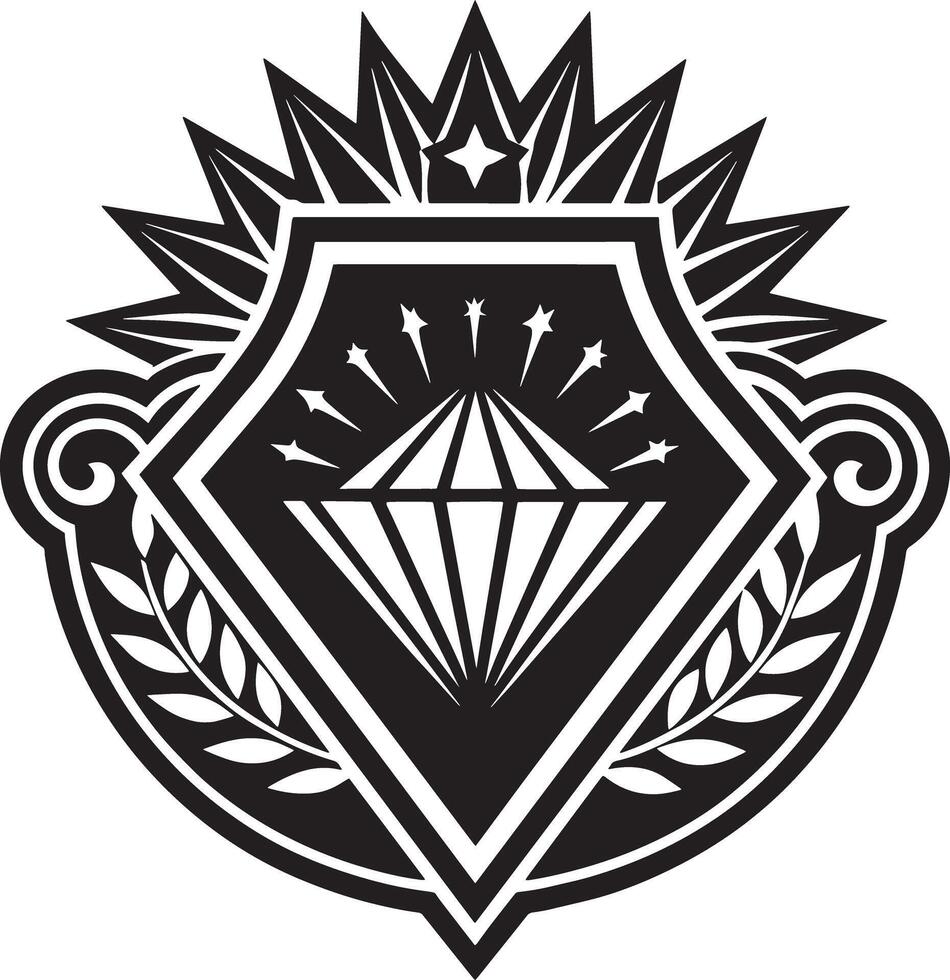 luxary logo design illustration black and white vector
