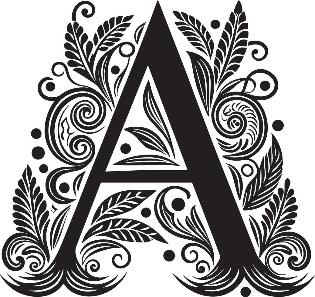 Free decorative alphabet letters clip art black and white infoupdate